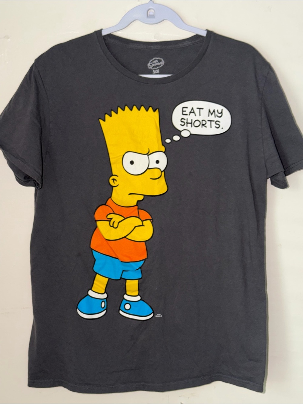 Gray Bart Simpson 'Eat My Shorts' Graphic Tee